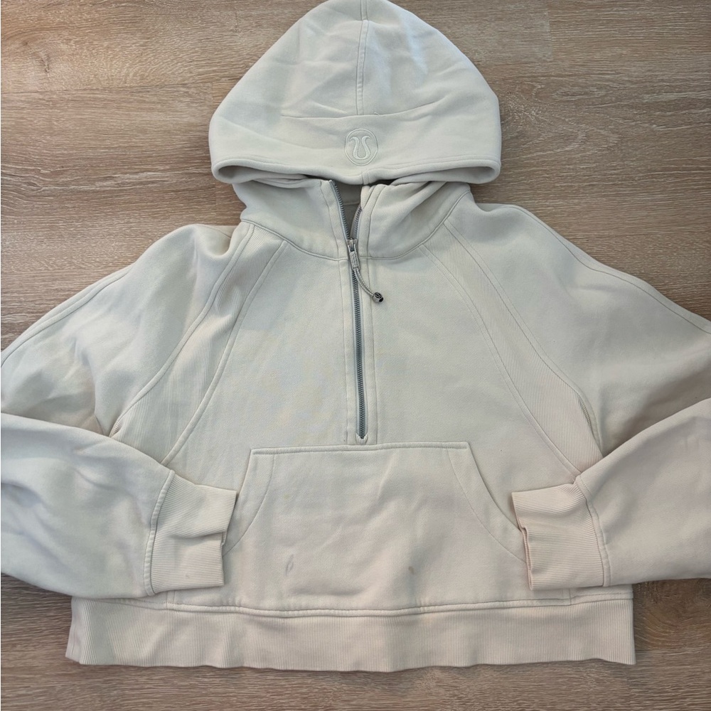 Lululemon Athletica Off-White Half-Zip Hoodie